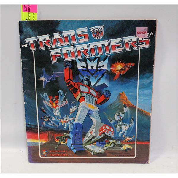 1980S TRANSFORMERS STICKER BOOK