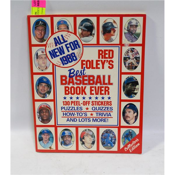 1988 BASEBALL STICKER AND STATS BOOK