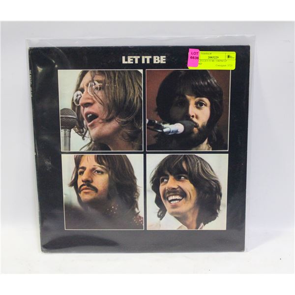 BEATLES LET IT BE 33RPM LP RECORD