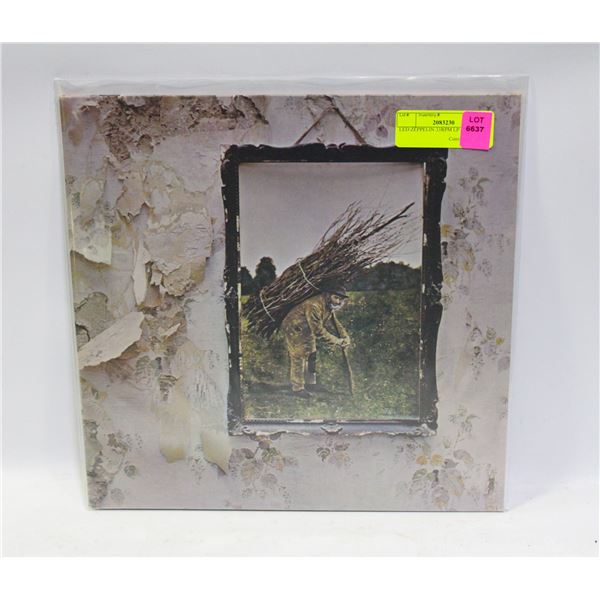 LED ZEPPELIN 33RPM LP RECORD