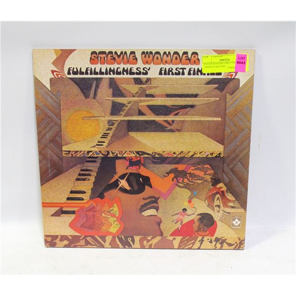 STEVIE WONDER FIRST FINALE 33RPM LP RECORD