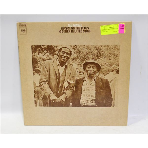 TAJ MAHAL RECYCLING THE BLUES LP RECORD