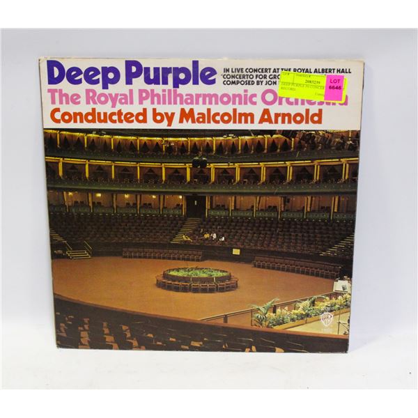 DEEP PURPLE IN CONCERT 33RPM LP RECORD