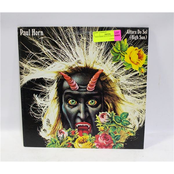 PAUL HORN ALTUTA DO SOL LP
