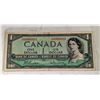 Image 1 : 1954 CANADA $1 BANKNOTE SINGLE DIGIT SERIAL