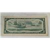 Image 2 : 1954 CANADA $1 BANKNOTE SINGLE DIGIT SERIAL