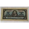 Image 1 : 1937 CANADA $5 BANKNOTE DC3516412