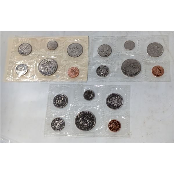 1970 1971 AND 1972 PROOF LIKE COIN SETS