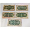 Image 2 : LOT OF 5 DOMINION OF CANADA SHINPLASTERS