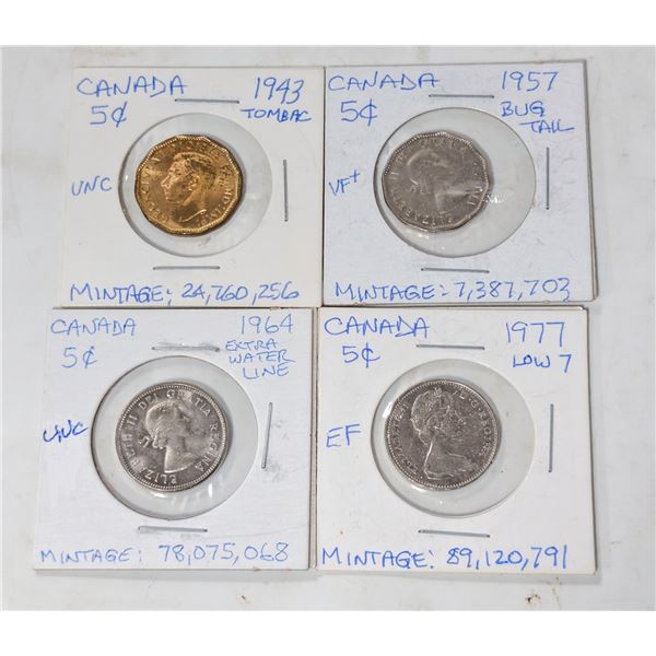 COLLECTIBLE 5 CENTS TOMBAC SWL BUG TAIL AND LOW 7