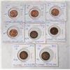 Image 1 : LOT OF 8 USA ONE CENT COINS 1883-1972