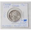 Image 1 : 1967 CANADA 25 CENT SILVER COIN DIE ROTATION ERROR