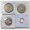 Image 1 : LOT OF 4 AMERICAS SILVER COINS MEXICO PERU