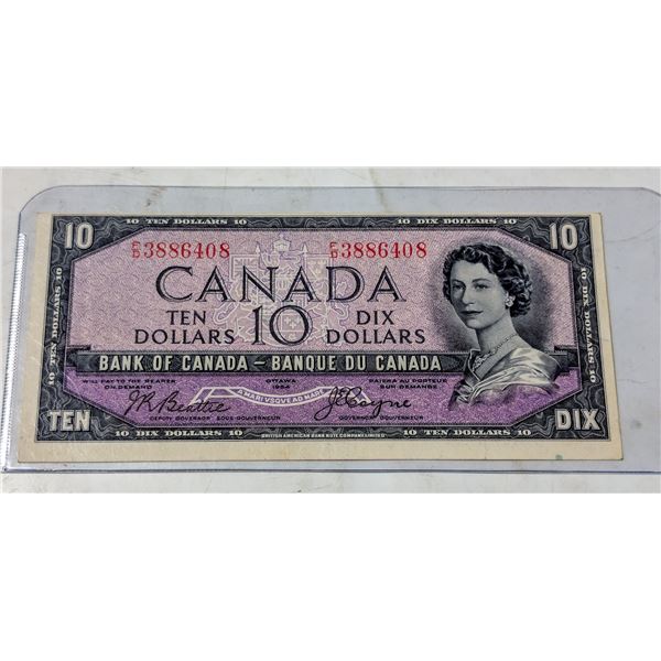 1954 CANADA $10 BANKNOTE DEVIL?S FACE UNC