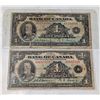 Image 1 : PAIR 1935 $1 BANKNOTES OSBORNE TOWERS