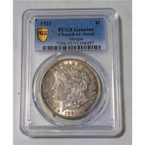 1921 USA $1 MORGAN SILVER DOLLAR CERTIFIED