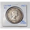 Image 1 : 1963 CANADA $1 SILVER COIN 800 SILVER