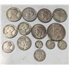 Image 2 : LOT OF 15 SILVER COINS WEIGHING 150.56G OF 500