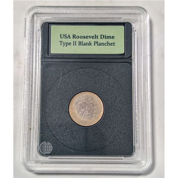 USA ROOSEVELT 10 CENT COIN TYPE 2 BLANK