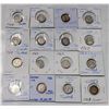 Image 1 : LOT OF 16 CANADA 5 CENT SILVER COINS