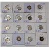 Image 2 : LOT OF 16 CANADA 5 CENT SILVER COINS