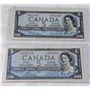 Image 1 : PAIR 1954 CANADA $5 BANKNOTES MP