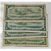 Image 2 : LOT OF 4 CANADA 1954 DEVIL’S FACE $1 BANKNOTES
