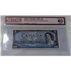 Image 1 : 1954 CANADA $5 BANKNOTE. BEATTIE-RASMINSKY.