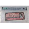 Image 1 : 1954 CANADA $2 BANKNOTE. MP CERTIFIED