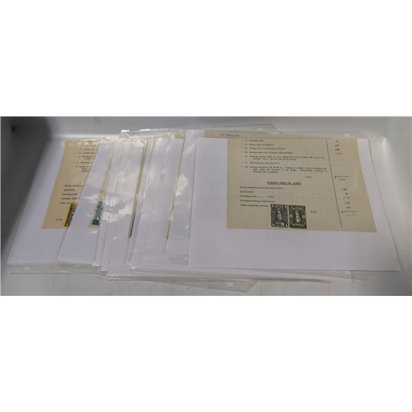 LOT OF 12 ONTARIO LAW STAMPS