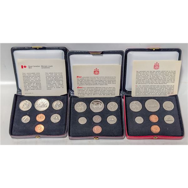 1973 1974 1977 PROOF LIKE COIN SETS