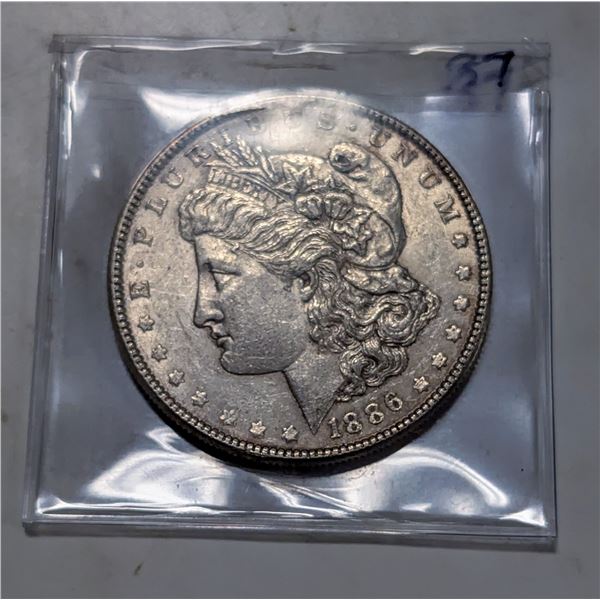 1886 USA MORGAN SILVER DOLLAR 900 SILVER