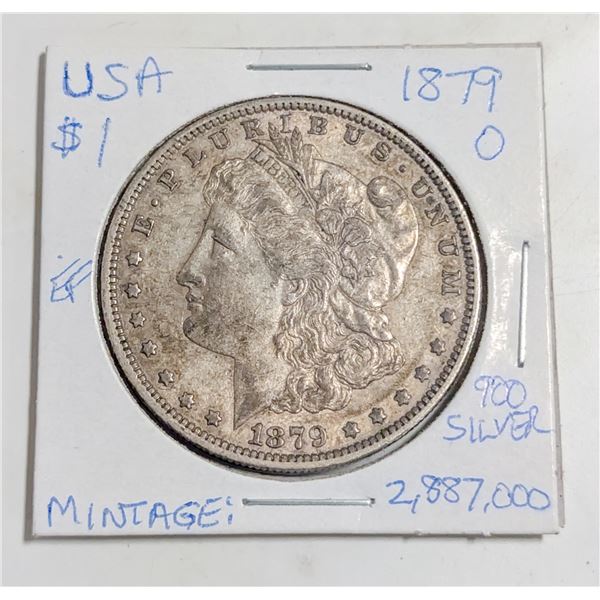1879 O USA MORGAN SILVER DOLLAR 900 SILVER