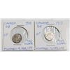 1913 & 1914 CANADA 5 CENT SILVER COINS 925 SILVER