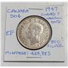 Image 1 : 1947 CANADA 50 CENTS SILVER COIN. NARROW DATE. C7