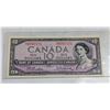 Image 1 : 1954 CANADA $10 BANKNOTE. REPEATER SERIAL NUMBER.