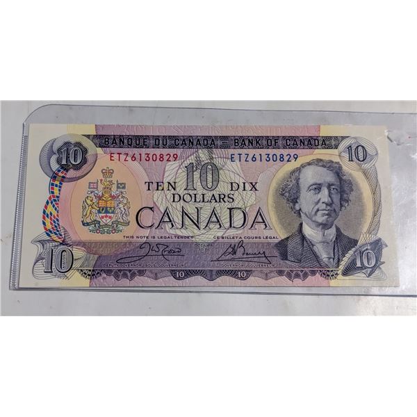 1971 CANADA $10 BANKNOTE CROW-BOUEY ETZ6130829