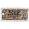 Image 1 : 1856 ZIMMERMAN BANK $1 BANKNOTE. RED ON BACK