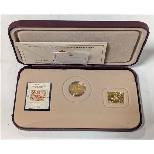 2001 COIN/STAMP SET 150TH ANNIV OF FIRST STAMP