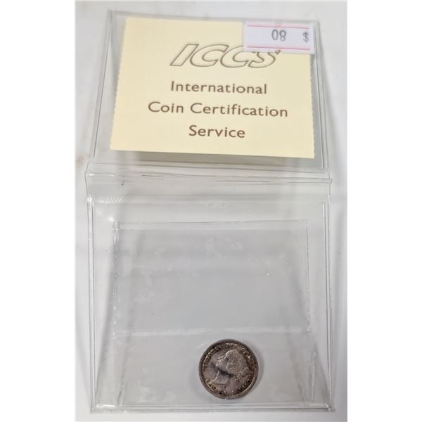 1858 CANADA 5 CENT SILVER COIN. 925 SILVER.