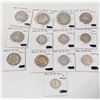 Image 1 : LOT OF 13 UK SILVER COINS 1825-1936