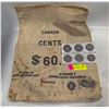 Image 1 : CANVAS COIN BAG AND 7 VARIOUS KLONDIKE DOLLARS