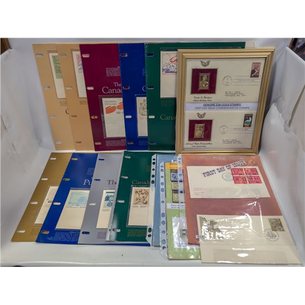 LOT OF CANADA POSTAGE STAMPS ETC