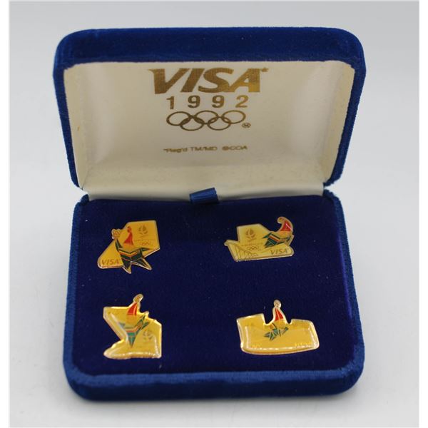 1992 ALBERTVILLE OLYMPICS PIN SET – VISA