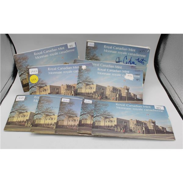 LOT OF 10 CANADA 1973 PROOF LIKE COINS