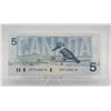 Image 2 : TEN CONSECUTIVE 1986 CANADA $5 BANKNOTES. UNC