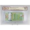 Image 2 : 2012 CANADA $20 BANKNOTE. CERTIFIED. LOW SERIAL #