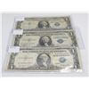 Image 1 : LOT OF 3 USA $1 SILVER CERTIFICATES