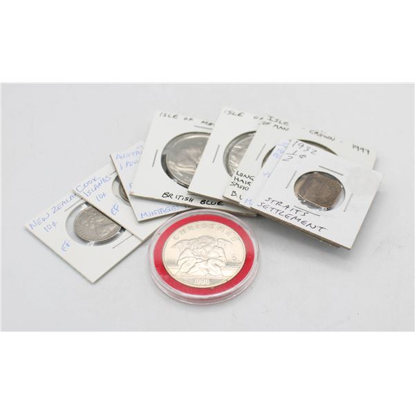 LOT OF 10 COINS OF ISLAND NATIONS 1922-1999