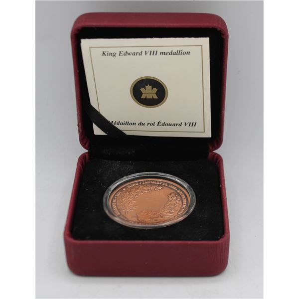 2009 RCM KING EDWARD VIII MEDALLION. SCARCE.